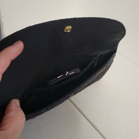 Vintage Navy Blue Sparkle Clutch - Picture 3 of 3